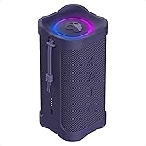 Skullcandy Terrain 2 Wireless Bluetooth Speaker, IPX7 Water Resistant, 14H Battery, Multi-Link, LED Light Show, Lightweight & Portable (Deep Purple)