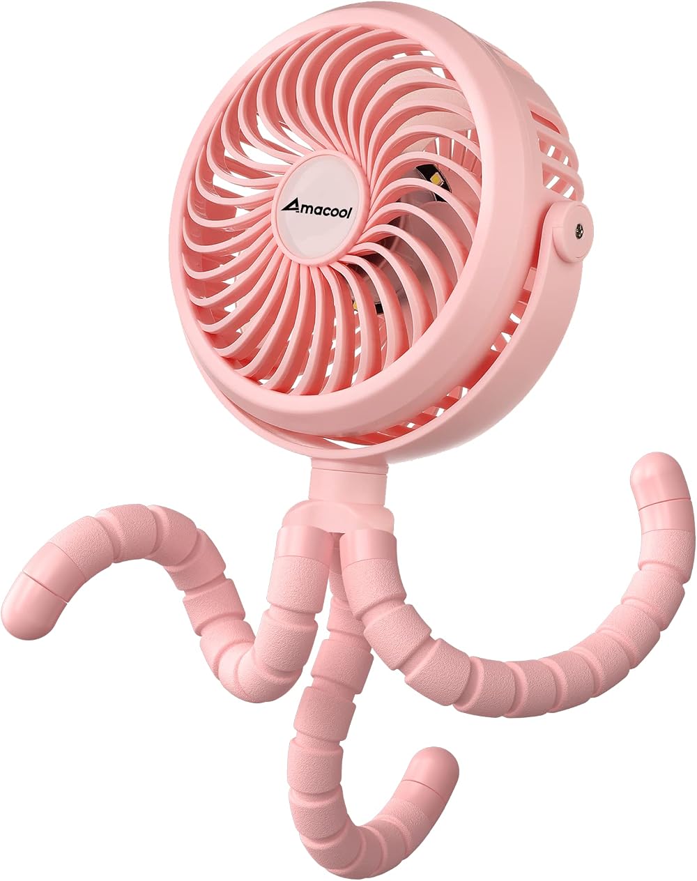 Amacool Pram Fan Battery Operated Stroller Fan 3 Speeds Pink