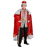 Premium Men's King of Hearts Costume, Stretch Velvet Tunic and Pants