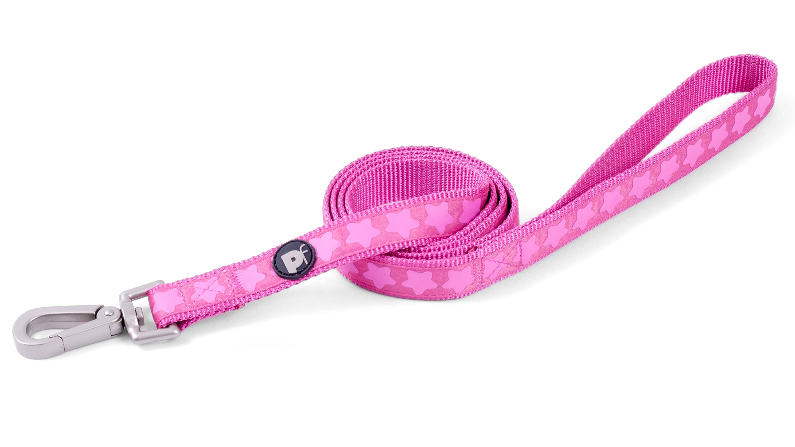Petface Tonal Stars Dog Lead, Small, Bright Pink