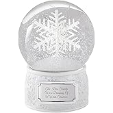 Things Remembered Engraved Spinning Musical Snowflake Snow Globe (Free Customization), Plays Evergreen Music