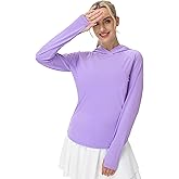 isnowood Women's UPF 50+ Sun Hoodie, Long Sleeve Fishing Hiking Shirts, Lightweight UV Protection Clothing for Running Workout Purple