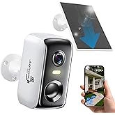 Security Cameras Wireless Outdoor, WIFI Cameras for Home Security with AI Motion Detection Spotlight Siren, Solar Panel Battery Powered, 2K Color Night Vision, 2-Way Talk, Waterproof, Cloud/SD Storage