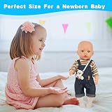 Aolso 14-18 inch Baby Doll Clothes Bear Overalls with Coat Hanger view 6