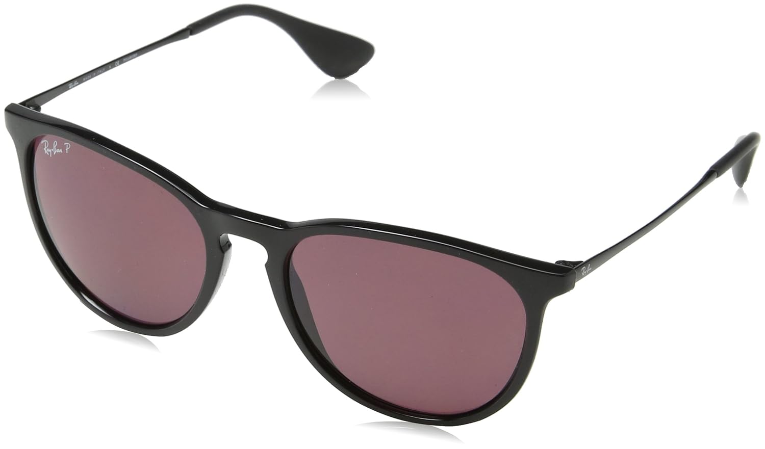 Ray Ban Gafas de sol de Erika ronda morado negro polarizado RB