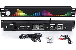 Decibelvibe TNZ SGE6 - Audio Graphic Equalizer with Rear RCA/3.5 Auxiliary Input and Output, Built-in Microphone, USB and Bluetooth Input, Preamp for Home Audio, DJ, HiFi Audio Setup (Silver)