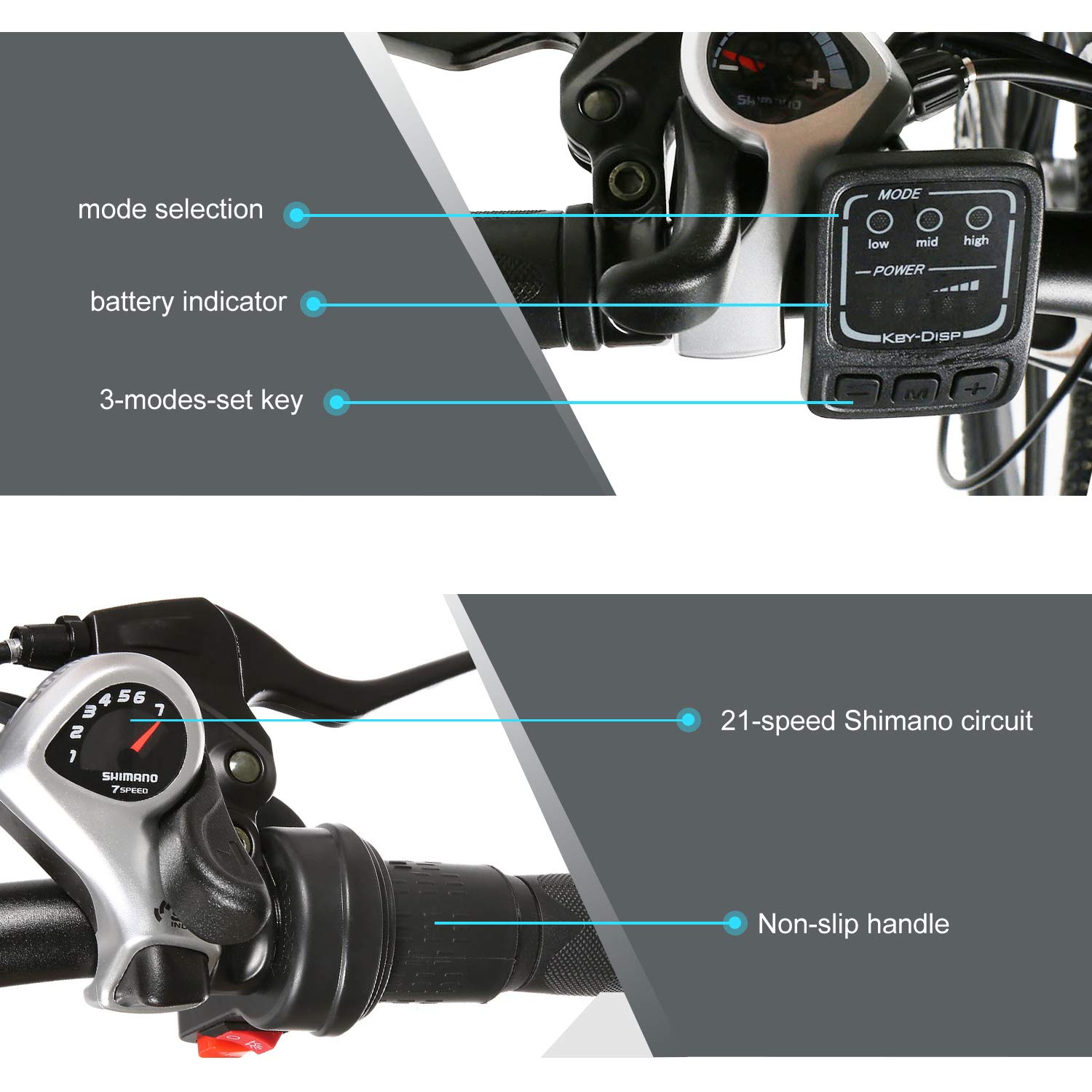 Amazon.com: Bicicleta eléctrica Speedrid de 26/27.5 pulgadas ...