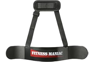 FITNESS MANIAC Bicep Arm Blaster Thick Support Bicep Curl Isolator Padded Edges Adjustable Strap Bicep for Weightlifting & Bodybuilding Black