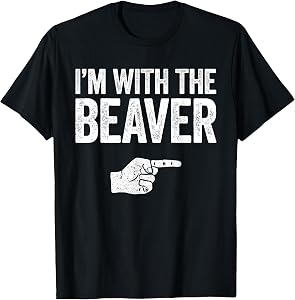 I'm with The Beaver Shirt Adult Kids Matching Beaver Costume T-Shirt