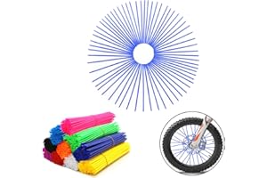 COBIKE 72Pcs Universal Spoke Skins Covers，Wheel Spoke Wraps Skins Pipe Trim Decoration Protector For Motorcycle Dirt Bike Yamaha Honda BMW Suzuki Kawasaki (Dark Blue)