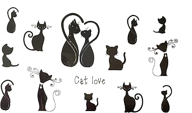 Strass Paillettes Mini Tatouages éphémères Chat Noir