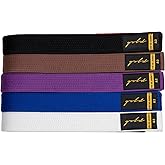 Gold BJJ Jiu Jitsu Belt - Premium Belts with Rank Bar for Stripes - IBJJF Competition Approved