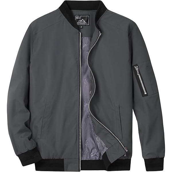 vkwear Men's Multi Pocket Water Resistant Padded Zip Up Flight