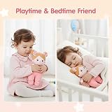 OUOZZZ Pink Soft Rag Doll 10" 25cm Machine Washable Safe Baby Doll view 2