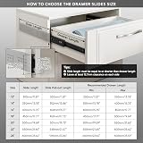 AOLISHENG 5 Pairs Soft Close Drawer Runners 300mm Heavy Duty 45kg Load view 2