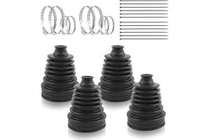 4PCS CV Boot Repair Kit,Silicone & Cuttable CV Axle Boot Repair Kit Includes 8 Clamps & 12 Ties,Anti-Dust Boots Joint Cover R