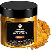 Pure Gold MICA Powder for EPOXY Resin 56G / 2OZ. JAR - TECHAROOZ 2 Tone Resin DYE Color Pigment Powder for Lip Gloss, Nails, Colorant for Bath Bombs & SOAP Making