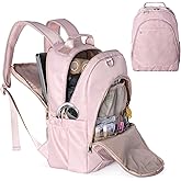 Fasrom Nurse Bag Backpack for Work Women with USB Charging Hole, Home Health Clinical Bag with Laptop Compartment for Nursing Staff, Medical Assistants, Pink (Empty Bag Only)