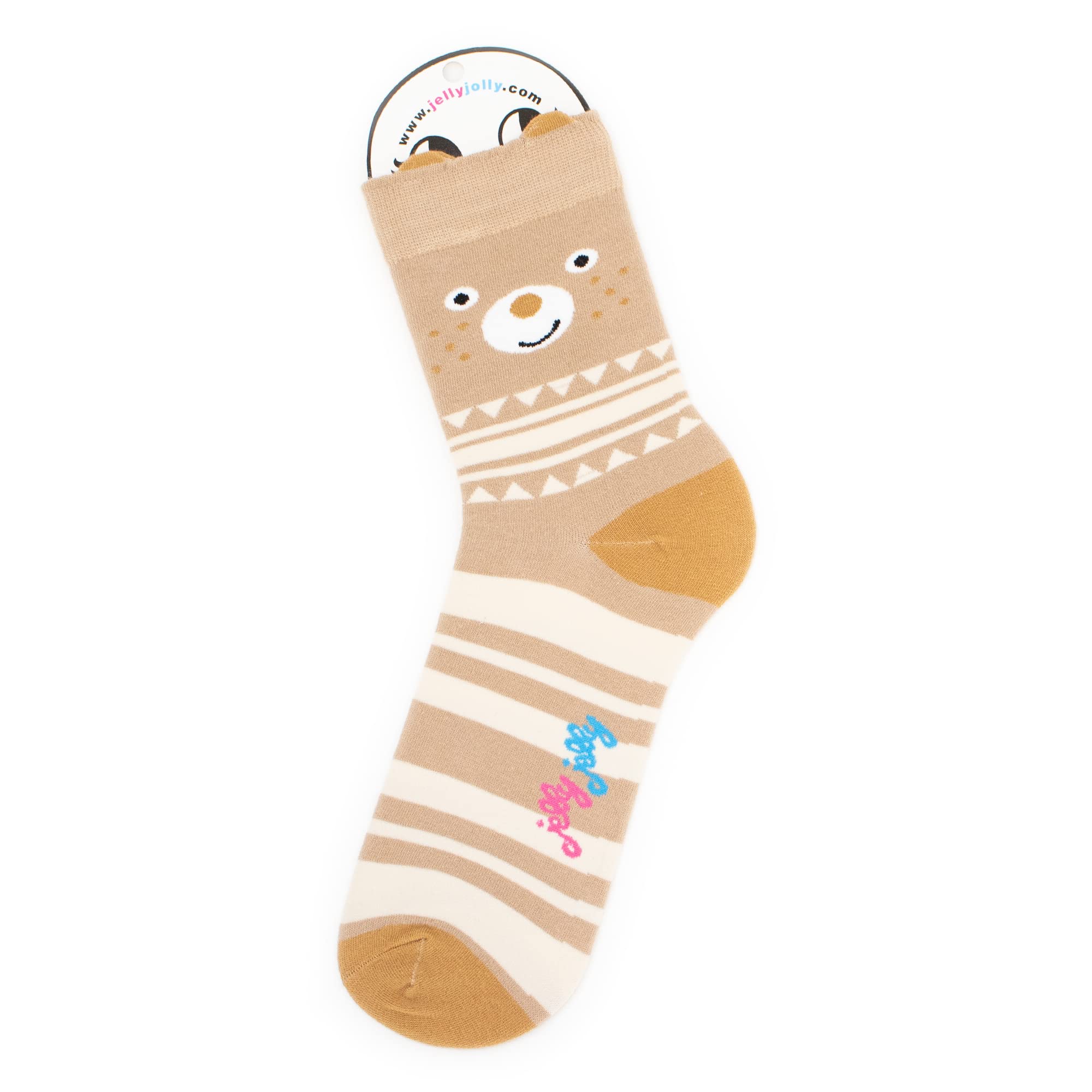 Jelly Jolly Unisex Socks - Teddy Bear Socks - Gift Socks - Sizes UK: 2 to 10 - EU: 35 to 43