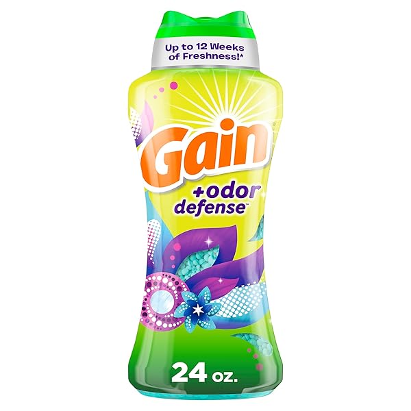GAIN FIREWORKS ODOR DEFENSE IN-WASH SCENT BOOSTER BEADS, HE COMPATIBLE, SUPER FRESH BLAST SCENT, 24 OZ