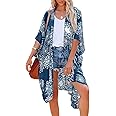 Women's Kimono Swimsuit Coverups Summer Beach Casual Loose Cardigans for Swimwear