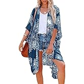 Women's Kimono Swimsuit Coverups Summer Beach Casual Loose Cardigans for Swimwear