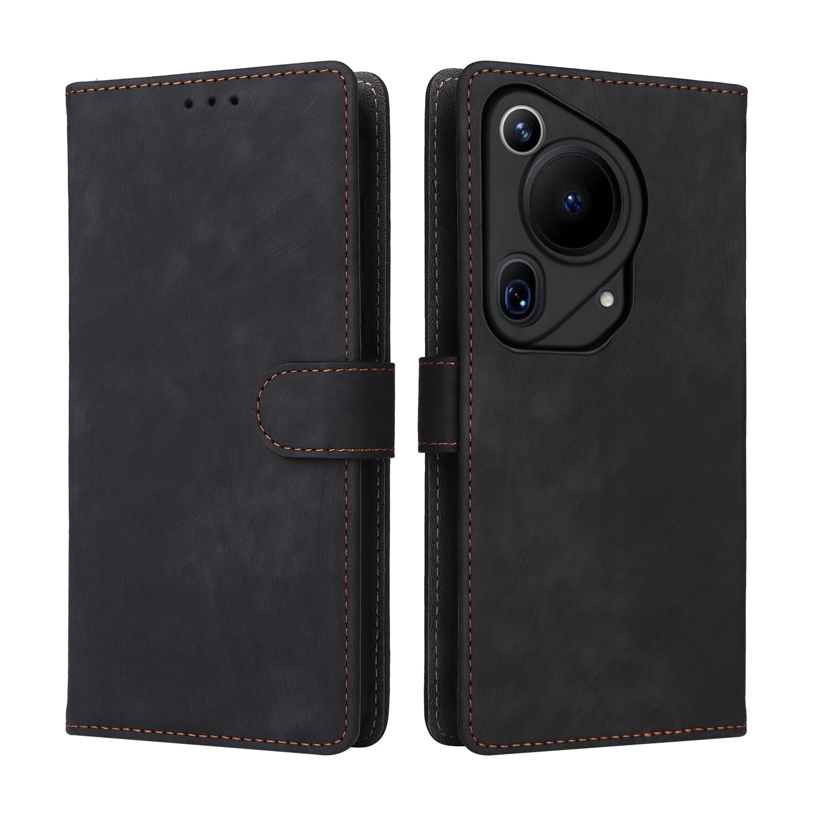 Compatible with Huawei Pura 70 Ultra 5G Case with Wallet, Flip Cover with Card Holder Kickstand, Protective Purse RFID Blocking Case for Huawei Pura 70 Ultra 5G-01