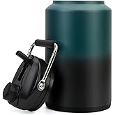 Tronco 1 Gallon Water Bottle, 128 oz Large Stainless Steel Triple Wall Vacuum Insulated Water Jug with Straw Lid and Spout, Keep Cold 48 Hrs, Top Handle, Leak Proof, Wide Mouth, Sweat Proof, BPA Free