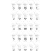 AmazonCommercial 60 Watt Equivalent, 10000 Hours, Non-Dimmable, 800 Lumens, E26 Base, A19 LED Light Bulb - Pack of 25, Soft W