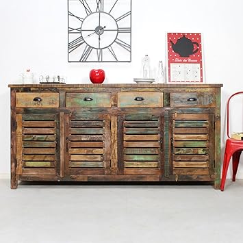 The Attic Recycled Wyoming Sideboard (Multicolour, KL-1817)