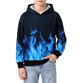 DISAUR Boys Hoodies Graphic Pullover Sweatshirt Long Sleeve Size 5-14 | School to weekends: Soft stretch fabric keeps boys ages 5-14 comfortable; pair this graphic hoodie with jeans or joggers