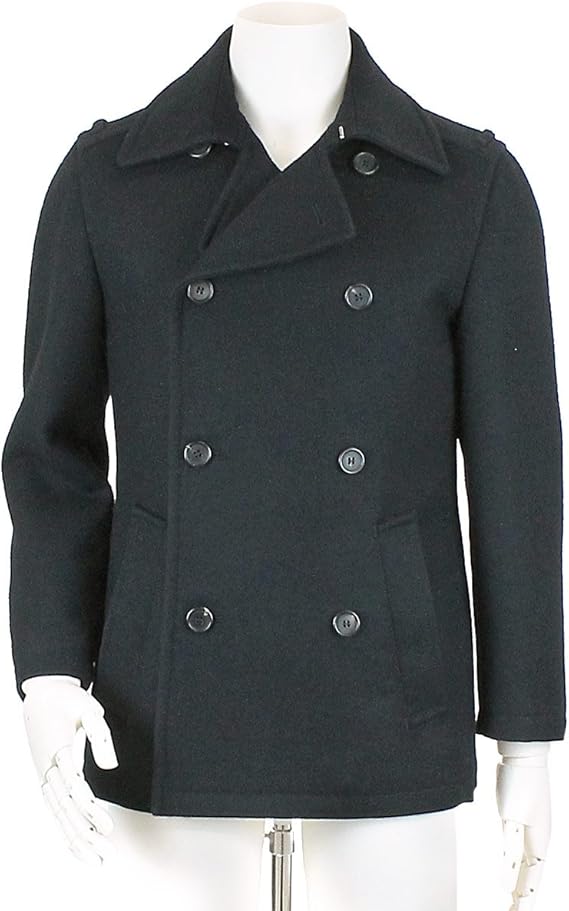 プラダ Prada ジャケット ダブル アウター ネイビー 44 サイズ メンズ 中古 コート ジャケット 通販 Amazon