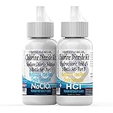 Crystal Clear Lab Chlorine Dioxide - Pure CDS Set with Single-Drop Bottles HCl Large 2 fl oz