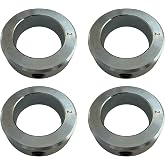 AZSSMUK Shaft Collars 2" Bore Solid Steel Style Zinc Plated Set Screw 4 Pieces