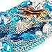 iPhone 5 Case,iPhone 5S Case,iPhone SE Case, Mavis's Diary 3D Handmade Luxury Colorful Bling Crystal Rhinestone Diamond Starfish and Shell Design Hard Cover Clear Case with Soft Clean Cloth (Mermaid)