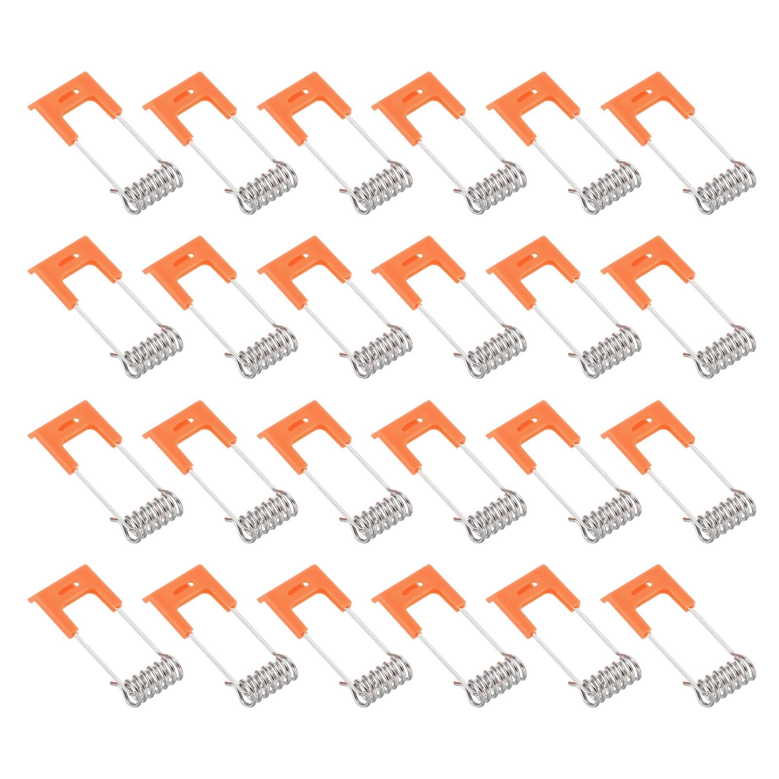PATIKIL 49x18mm Downlight Spring Clips, 24 Pack Emitting Diode Recessed Lighting Accessories Securing Clamps for Ceiling Lamp, Orange