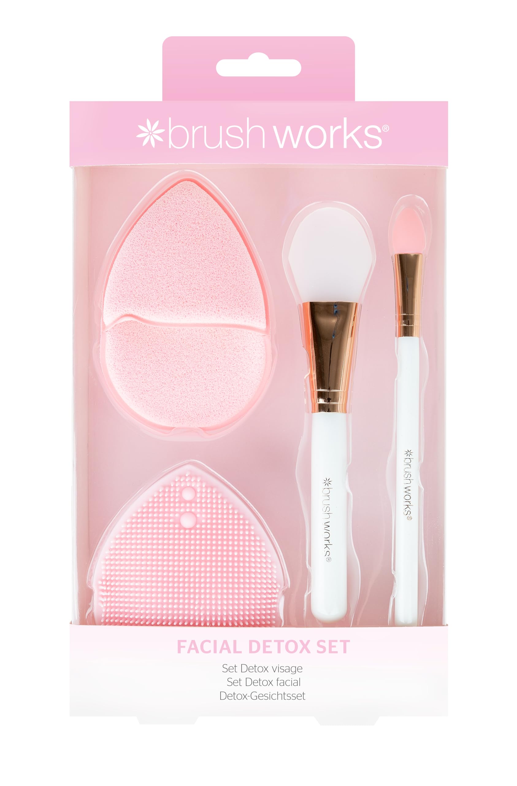 Brushworks Facial Detox Set, Pink, One Size