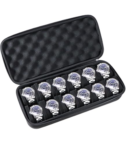 Amazon.com: SAFEBUDDY 10 slots watch travel case, portable hard