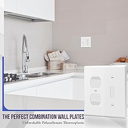 ENERLITES Combination Toggle Light Switch/Duplex