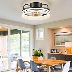 BYKISTOK Ceiling Fans with Lights - 13" Bladeless