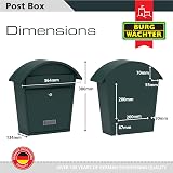 Burg-Wächter MB06G Classic 2 Wall Mounted Post Box Galvanised Steel 36x38x13cm view 4