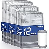 Fantictas Travel Vacuum Storage Bags with Rechargeable Air Pump, 12 Pack Portable Space Saver Bags, Compression Bags for Clothing, Bedding, Seasonal Storage & Packing Bags for Moving