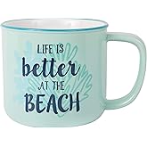 Pavilion - Life Is Better At The Beach - Large 17 Oz Stoneware Coffee Cup Mug