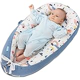 ANRRO Baby Lounger Baby Nest with Covers, Co-Sleeping Baby Bassinet Ultra Soft & Breathable Portable Infant Bassinet for Newb