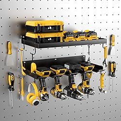 Power Tool Organizer Wall Mount with 4 Drill