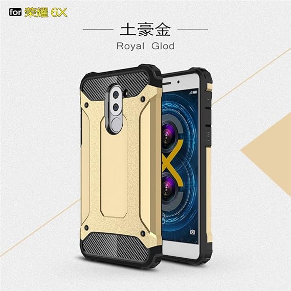 Amazon Com Huawei Honor 6x Case Shock And Drop Full Body Rugged Holster Case Cover For Huawei Honor 6x Gold Electronics