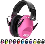 Dr.meter Ear Protection for Children SNR 27 dB Adjustable Headband Rose Red