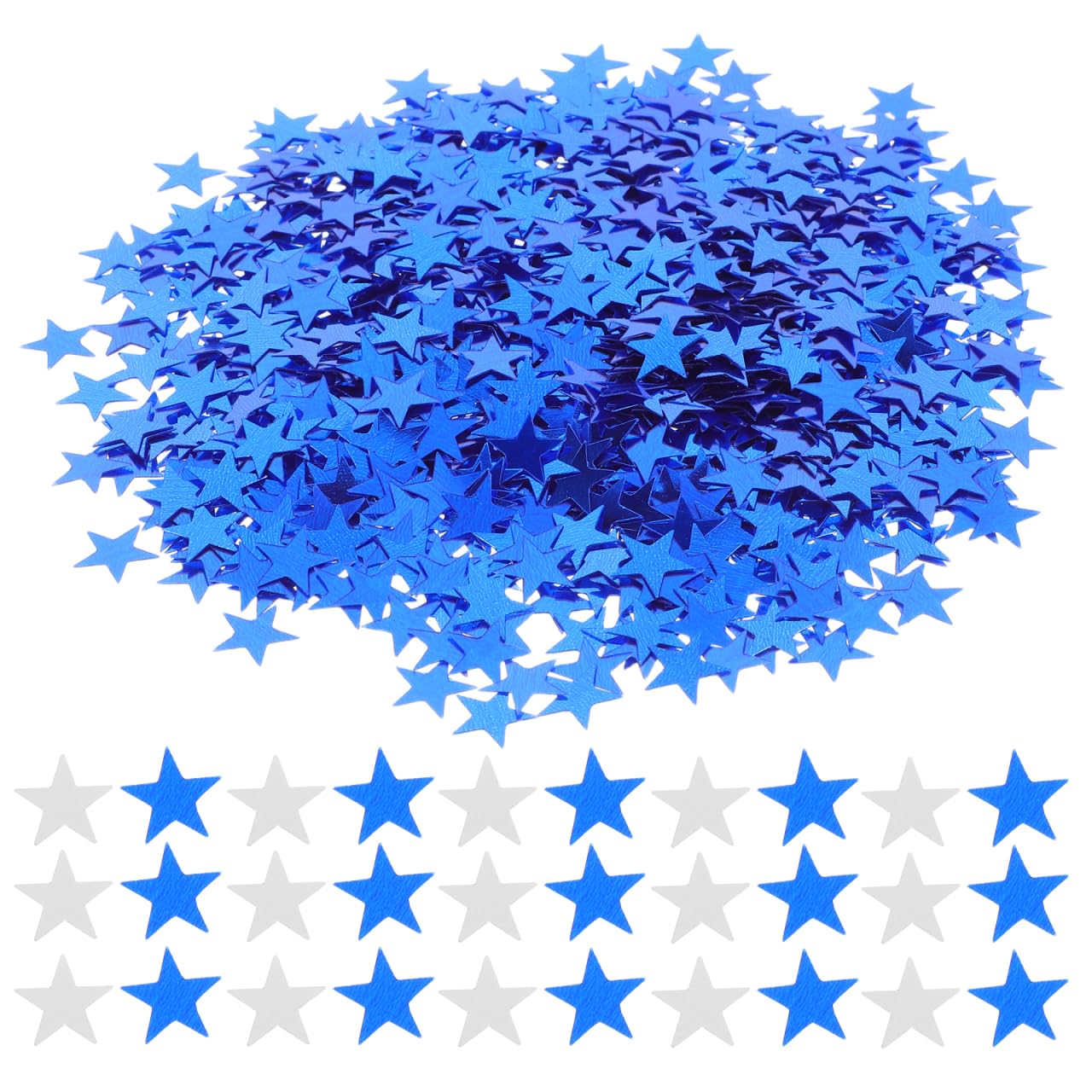 STOBOK Pentagram Confetti Small Sequin Star Shape Party Table Scatter Decorations Blue Silver Mini Glitter Sprinkles for Birthday Wedding Festival Celebration