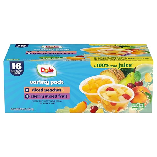 DOLE DICED PEACHES AND CHERRY MIXED FRUIT IN...