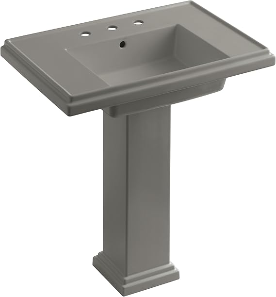 KOHLER K28458K4 Tresham 30inch Pedestal Bathroom Sink with 8inch
